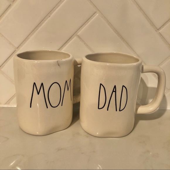 rae dunn mom and dad mug